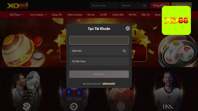 Hướng dẫn đăng ký tài khoản XO88 siêu nhanh cho tân binh