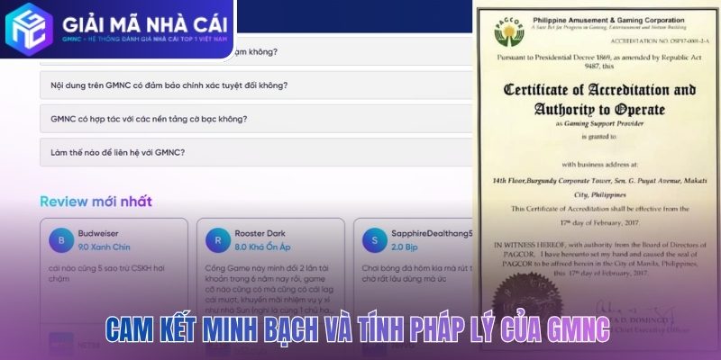 Cam kết minh bạch và tính pháp lý của GMNC