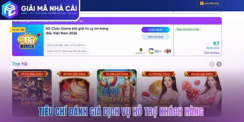 Tiêu chí đánh giá dịch vụ hỗ trợ khách hàng